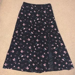 Nasty Gal floral midi skirt